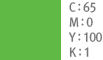 C65, M0, Y100, K0