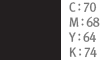 C70, M68, Y64, K74